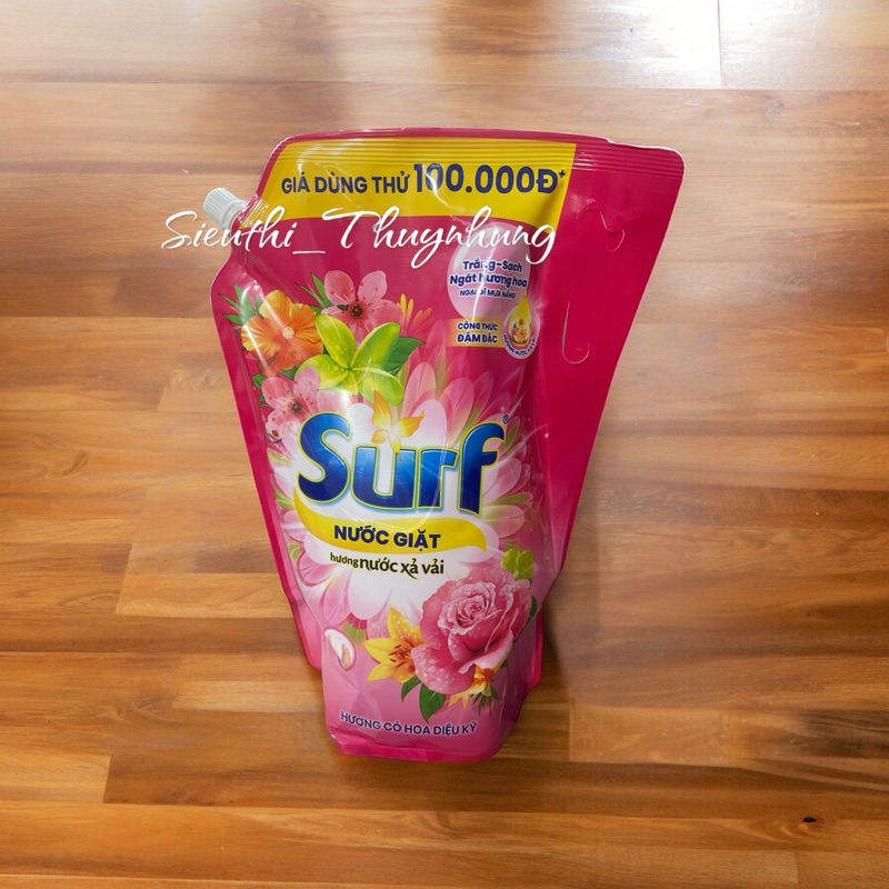Nước Giặt Surf Túi Nắp Xoáy Hương Nước Xả Vải Mới 2.9kg