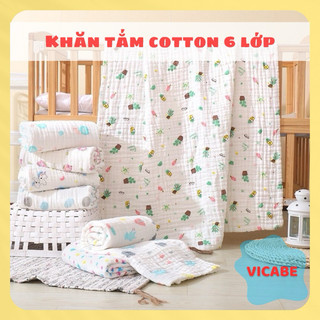 [CHỌN MẪU ] - Khăn tắm xô 6 lớp cho bé, khăn thấm hút cực tốt, kích thước lớn