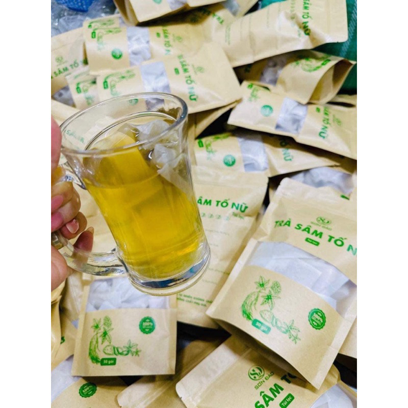Trà sâm tố nữ kỷ tử 7 vị TRATOSA. Bịch 60 túi lọc.. giúp giảm nám,tàn nhang,đẹp da,cân bằng nội tiết