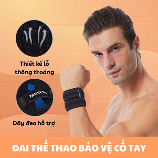 Đai quấn bảo vệ cổ tay, băng quấn cổ tay thoáng khí tập gym, thể thao
