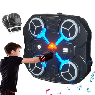 Máy tập Boxing Theo Nhạc Gắn Tường, đấm bốc cho trẻ em và người lớn, luyện tập mục tiêu phản xạ , Có Bluetooth Cảm Ứng