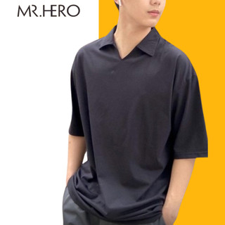 Áo sơ mi nam cổ chui form dáng regular tay ngắn form dáng polo sơ mi không khuy cổ bẻ M.RO thời trang nam Hàn Quốc Mrh