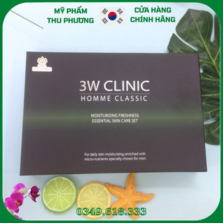 Bộ Mỹ Phẩm Chăm Sóc Cho Nam Giới Dưỡng Làm Trắng Cấp Ẩm Da Mặt 3W CLINIC Homme Classic Moisturizing