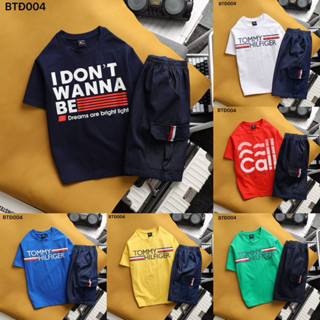 BỘ THỜI TRANG BÉ TRAI SIZE ĐẠI MI GAO KIDS, bộ đồ thể thao bé trai size đại áo coton 4 chiều quần jane BTD004