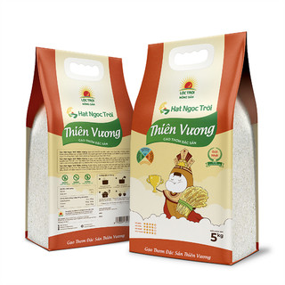 Gạo Thiên Vương Hạt Ngọc Trời Túi 5Kg - Gạo Thơm Đặc Sản, Cơm mềm dẻo, ngọt thanh