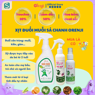 Xịt đuổi muỗi, côn trùng tinh dầu sả chanh - an toàn cho bé yêu, mẹ bầu, người ốm ORENJI