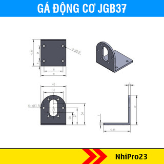 Gá động cơ JGB37 DC Geared Motor Mounting Bracket
