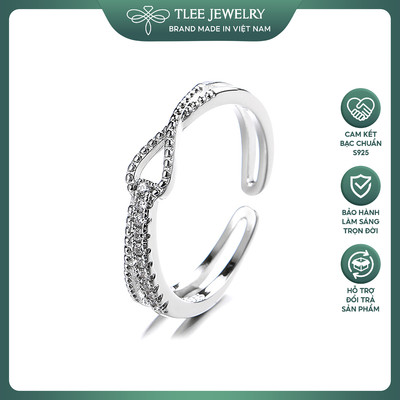 Nhẫn bạc nữ TLEE khối ghép nạm đá cá tính TLEE JEWELRY A0284