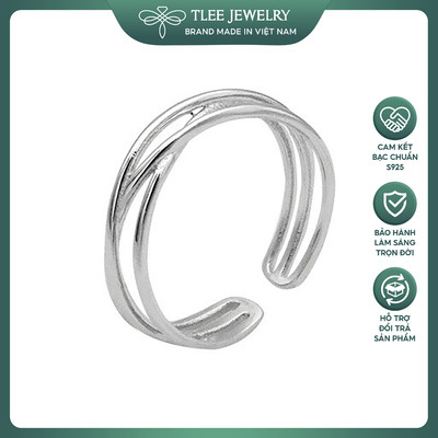Nhẫn bạc TLEE đan chéo basic TLEE JEWELRY A0280