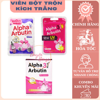 Viên Bột Kích Trắng & Chống Nắng Alpha Arbutin 3 Plus