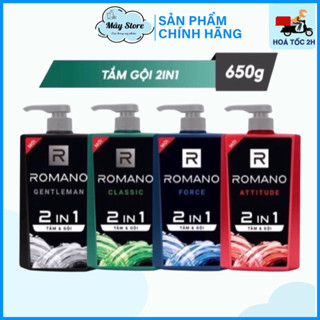 Sữa Tắm Gội 2in1 Romano 650g