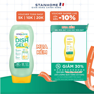 Nước rửa chén bát cho máy rửa chén Stanhome Dish Gel Hương Chanh Bạc Hà Làm Sạch Dầu Mỡ 720ML