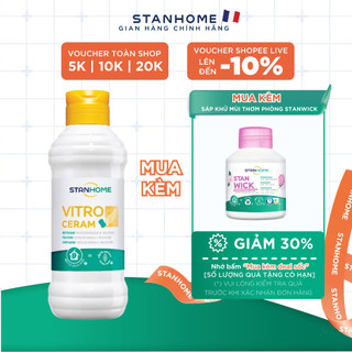 Kem làm sạch bếp điện từ, bếp hồng ngoại chiết xuất từ tự nhiên Stanhome Vitro Ceram 250ml