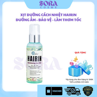 Xịt dưỡng tóc HAIRIN phục hồi tóc hư tổn dưỡng tóc mềm mượt, xịt cách nhiệt và thơm tóc 100ml
