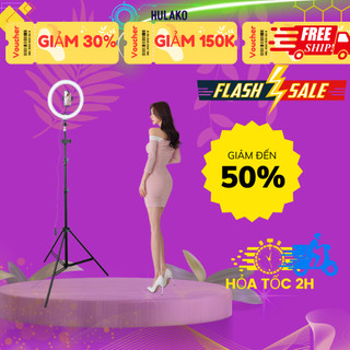 Đèn Livestream Size 26cm - Chiếu Sáng, Livestream, Làm Spa, Điều Chỉnh Ánh Sáng Kèm Chân - Chính Hãng HULAKO