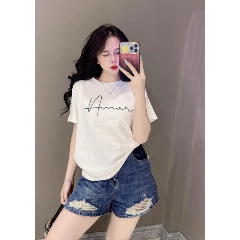 [ẢNH THẬT] Áo thun babytee chất cotton 2 chiều - hình in sắc nét - 2 màu basic