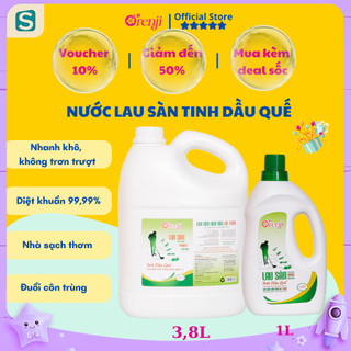 Nước lau sàn tinh dầu quế Orenji - an toàn, không hóa chất, nhà sạch, thơm, xua đuổi côn trùng