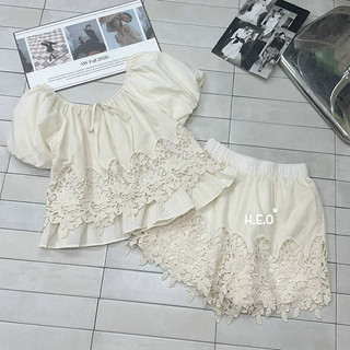 Áo sơ mi thô hoa ren 16202 qc