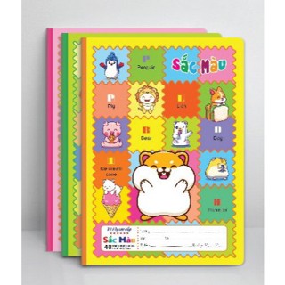 HẢI TIẾN Vở ô ly Cao cấp 6 Sao - Sắc Màu (48 trang, 80 trang) Lốc 10/5 quyển