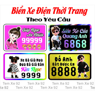 Biển xe điện VC, K1, Xmen...biển xe điện thời trang