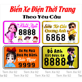 Biển xe điện thời trang vc, k1, xmen, yadea...
