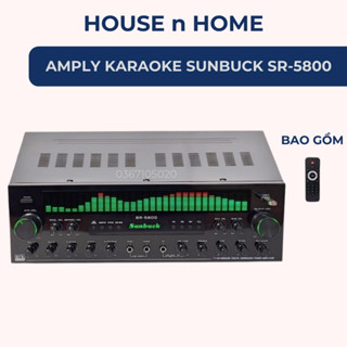  Amply karaoke Sunbuck SR 5800 BẢO HÀNH 12 THÁNG - Bộ khuếch đại công suất khủng 7.1 kênh bluetooth 5.3 8 sò nhập khẩu 