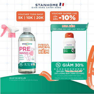 Xịt tẩy vết bẩn quần áo trước khi giặt Stanhome Pre-Wash làm sạch bằng Enzym, tẩy quần áo trắng không làm mất màu 500ML