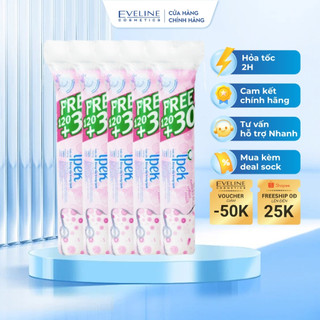 Combo 5 gói bông tẩy trang Ipek 150 miếng cotton siêu mềm mịn không xơ bông