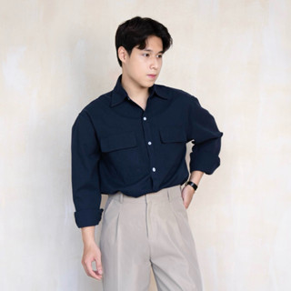 Áo sơ mi Oxford túi hộp DaeOne, phong cách Hàn Quốc