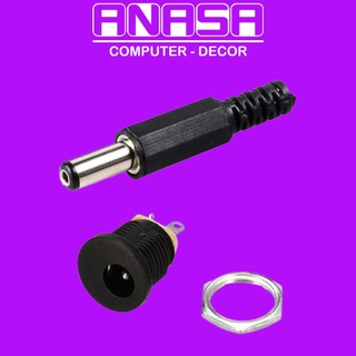 Combo 5 Cặp Jack DC Có Ốc Vặn 5.5×2.1mm Đực-Cái