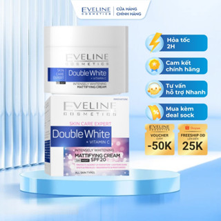Kem dưỡng trắng gấp đôi ngày + đêm Eveline Cosmetics 50ml dưỡng ẩm sâu và sáng da mịn màng