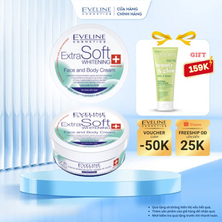 Kem dưỡng eveline extra soft trắng da mặt - toàn thân 200ml