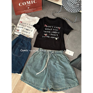 Quần short denim lưng chun
