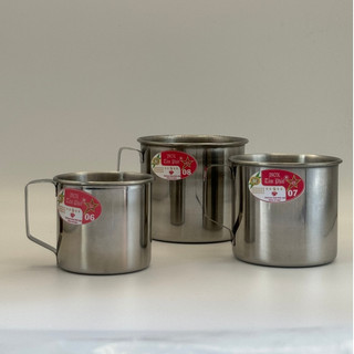 Ca inox có quai, ly inox có quai ba kích cỡ