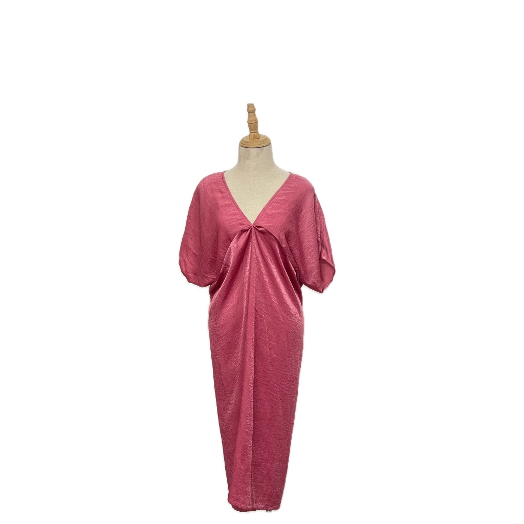 V3642 Váy TOCHIE Hàng hiệu chính hãng thời trang nữ màu hồng freesize Secondhand thanh lý ký gửi