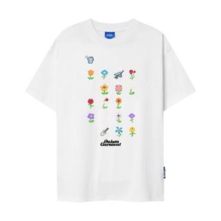 Áo thun unisex onism pixel garden màu trắng - basic tee onism menswear top