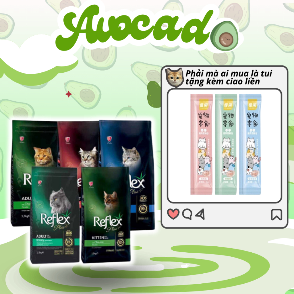 Hạt Reflex, Reflex Plus Cho Mèo, Hạt Cho Mèo Con Và Mèo Lớn Xuất Xứ Thổ Nhĩ Kỳ