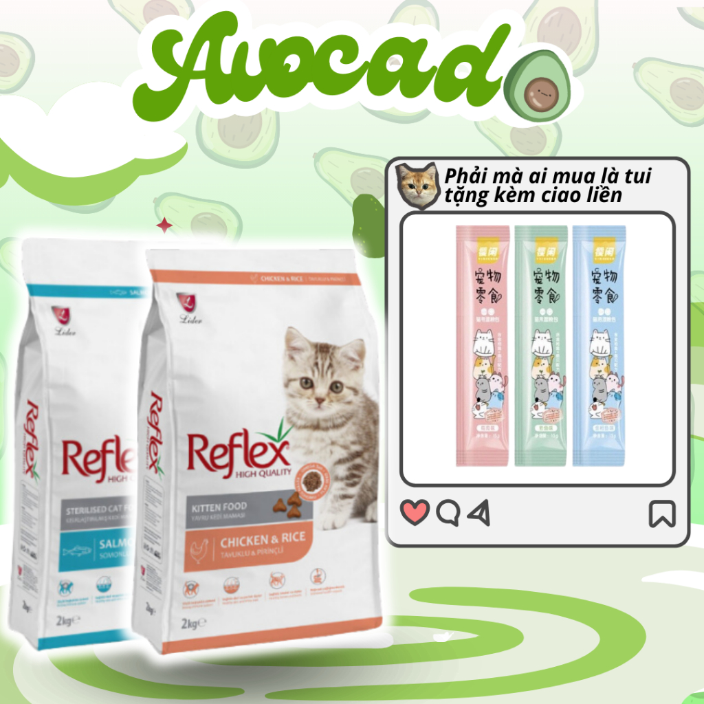 Hạt Reflex, Reflex HIgh Quality Cho Mèo, Hạt Cho Mèo Con Và Mèo Lớn Xuất Xứ Thổ Nhĩ Kỳ