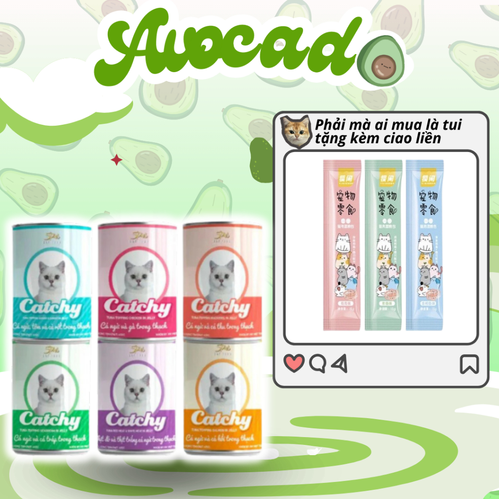 Pate Mèo Catchy Nhiều Vị Lon 400g