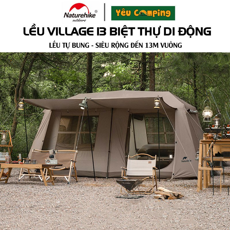 Lều Glamping Naturehike CNH22ZP004 – Village 13 và Village13 chính hãng Mountainhiker. Phiên bản 1:1