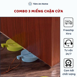 Set 3 miếng chặn cửa 3 màu hình lá cây ( TâmAn Home )