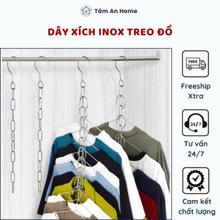 Dây Xích Treo Móc Quần Áo, Dây Xích Inox Treo Quần Áo Tiết Kiệm Diện Tích Tủ