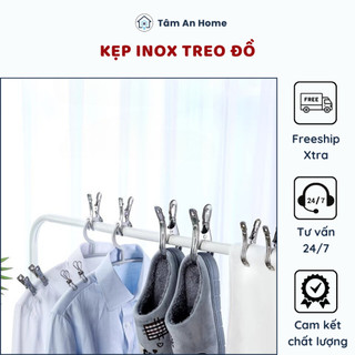 Kẹp quần áo inox loại to cao cấp , kẹp phơi quần áo, chăn mền (TâmAn Home)