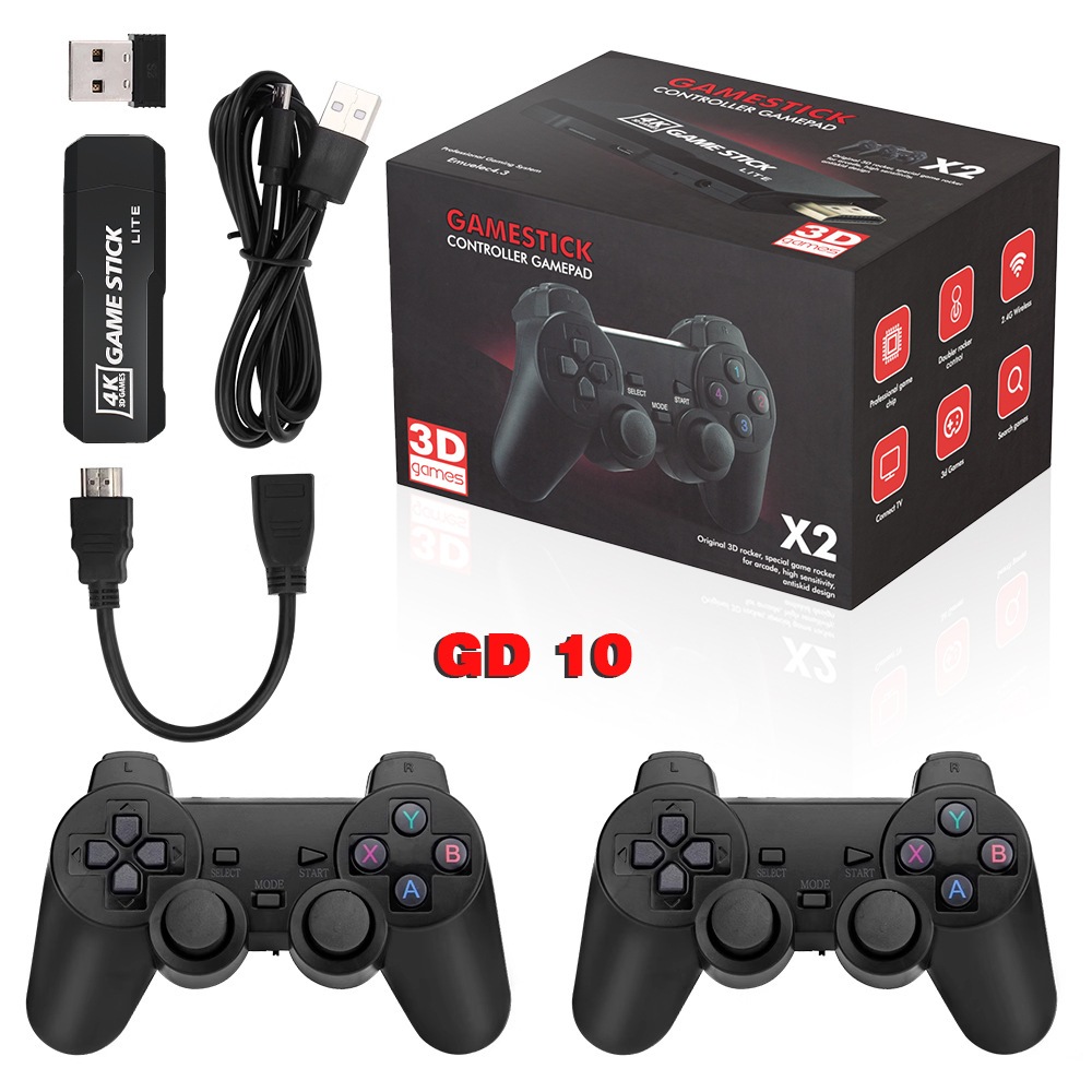 Máy chơi game stick 4k, stick đỏ GD10 X2plus cấu hình cao giá rẻ đáng mua nhất tích hợp sẵn hàng chụ