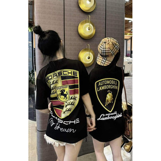 Áo Thun Tay Lỡ Cotton Khô Porsche Unisex Oversize