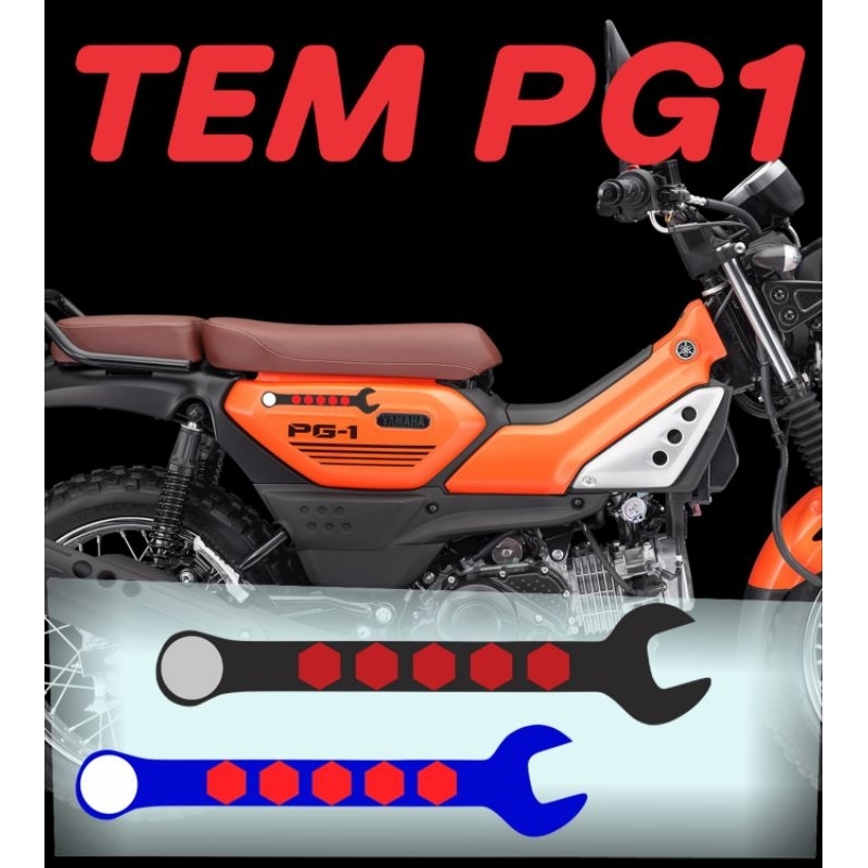 2 Chiếc Tem Xe  Máy Yamaha Pg1 Decal Định Hình Tem Chế Cực Ngầu