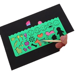 3 Thước Nhiều Hình Tập Vẽ - Thỏ Hồng VPP