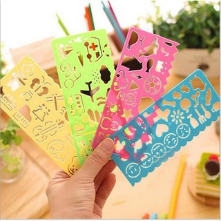 3 Thước Nhiều Hình Tập Vẽ - Thỏ Hồng VPP