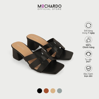 Dép Cao Gót Nữ MOCHARDO Quai Cách Điệu Đan Chữ H Đế Cao 6cm Tinh Tế Sang Trọng, Dép Guốc Nữ MC.307