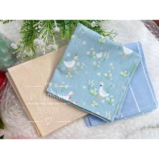 Khăn tay linen 2 lớp mix màu (25x25cm)